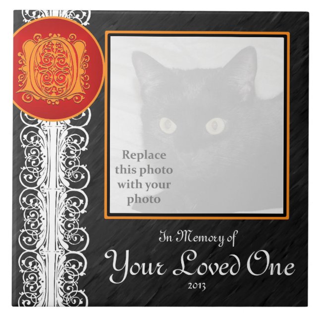O Monogram "In Memory of Your Loved One" Tile (Front)