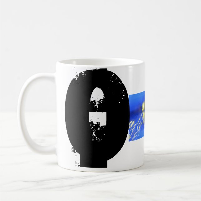 O Monogramme Tasse de broyage typographique (Gauche)