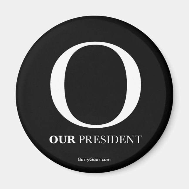 "O - Notre Président" Magnet rond (Devant)