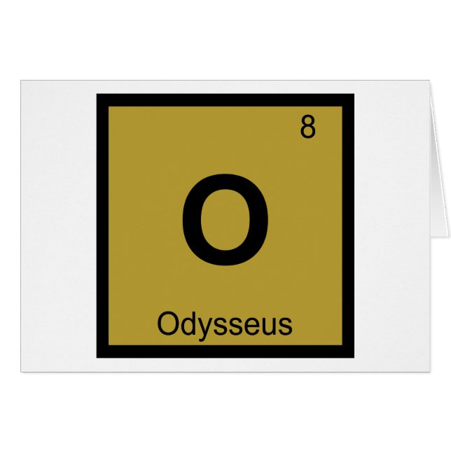 O - Odysseus Chemistry Periodic Table Symbol Greek (Front Horizontal)