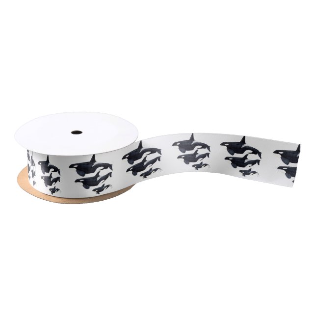 O.orca-fond transparent satin ribbon (Spool)