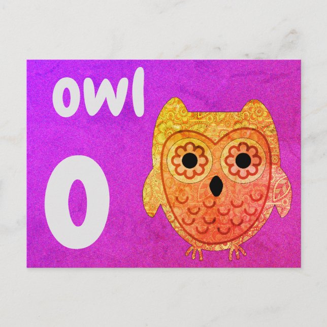 o - owl flash card (Front)