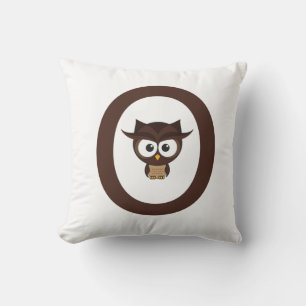 O - Owl Throw Pillow