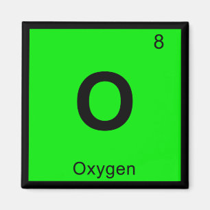 O - Oxygen Chemistry Periodic Table Symbol Magnet