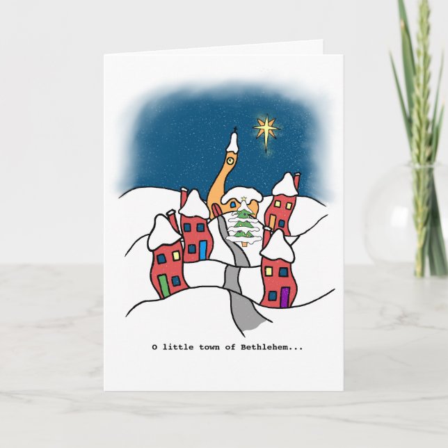 O petite ville de Bethléem carte de Noël (Devant)