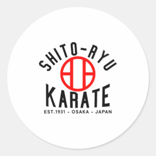 O-ryu Karate Japan Martial Arts Classic Round Sticker