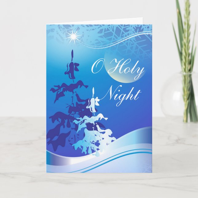O Sainte Nuit Bible Verse Ésaïe 9:6 Carte de Noël (Devant)