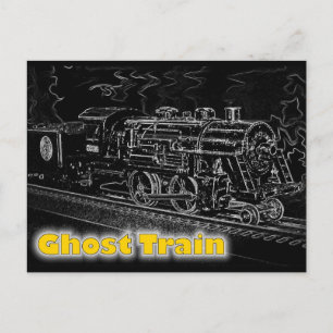O Scale Model Train - Ghost Train Postcard