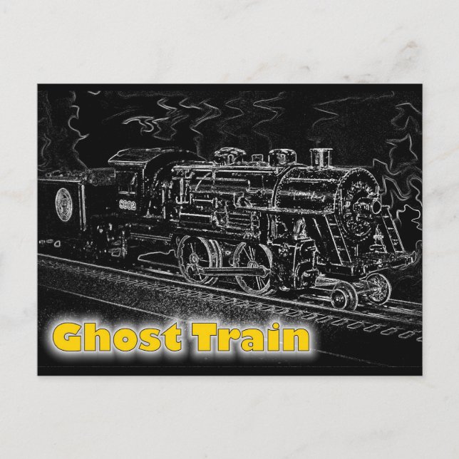 O Scale Model Train - Ghost Train Postcard (Front)