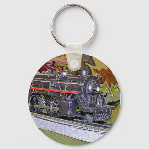O Scale Model Train Keychain