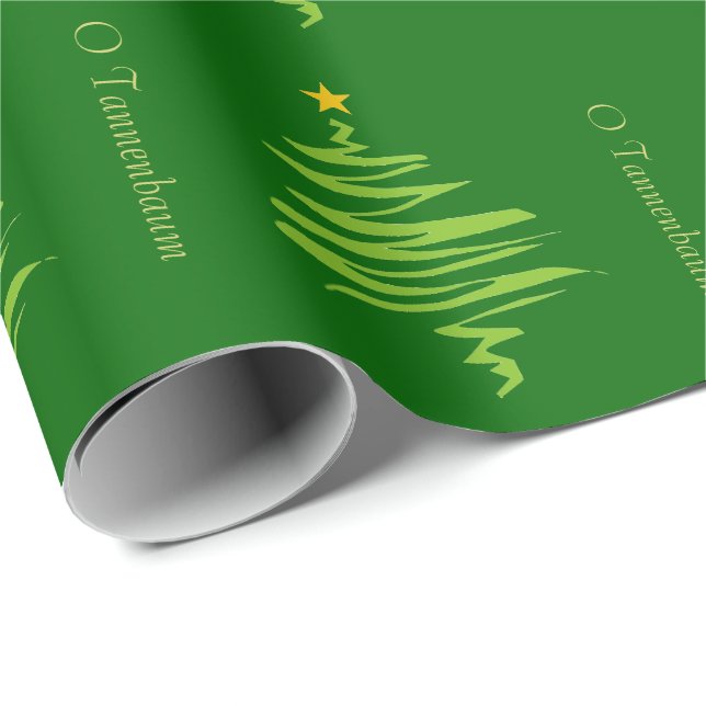 O Tannenbaum Christmas Tree Pattern Wrapping Paper (Roll Corner)