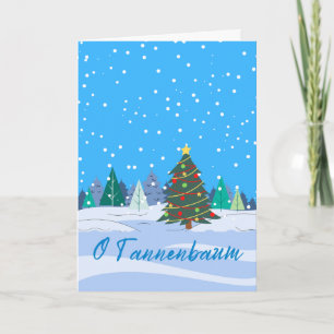 O Tannenbaum German Christmas Tree in Snow Card