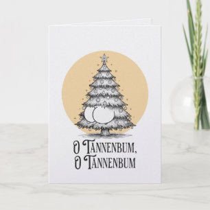 O Tannenbum Christmas tree butt bum joke card