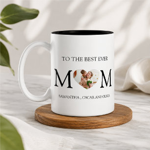 o the Best Mom Photo Heart Mug – Personalized