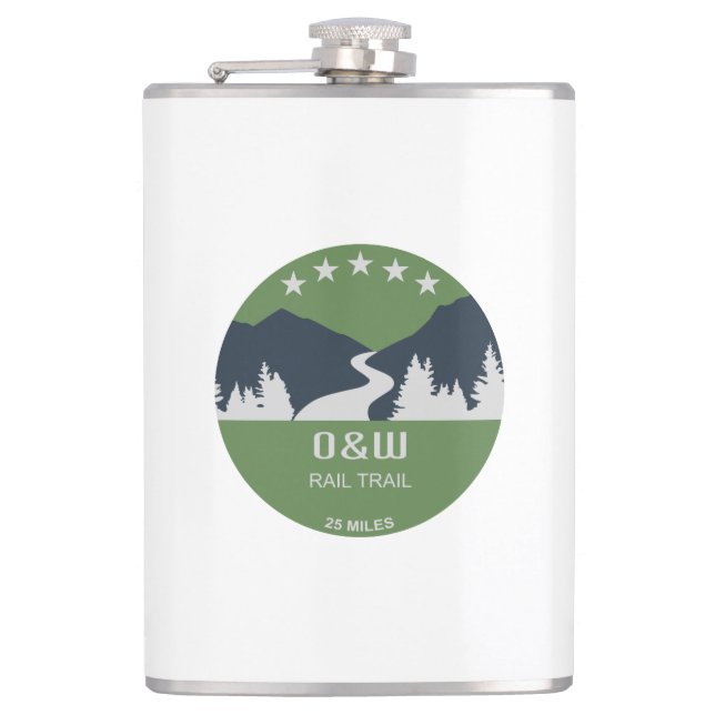 O&W Rail Trail Hip Flask (Front)