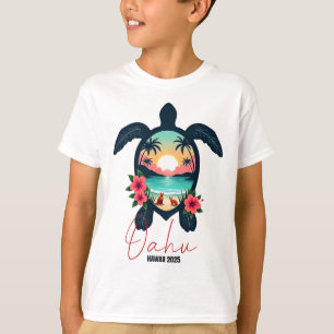 Oahu Hawaii 2025 Turtle Family Summer Vacation T-Shirt
