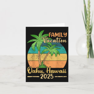 Oahu Hawaii Beach Family Vacation 2025 Summer Card