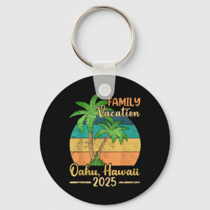 Oahu Hawaii Beach Family Vacation 2025 Summer  Keychain