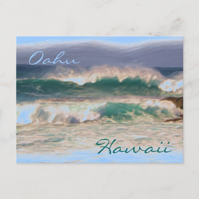 Oahu Hawaii North Shore postcard (Front)