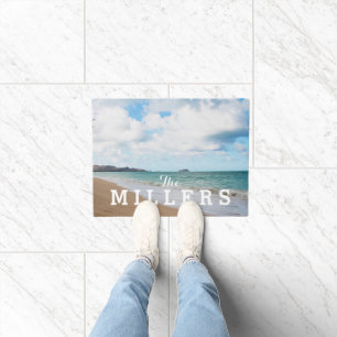 Oahu Hawaii Ocean Waves & Beach Doormat