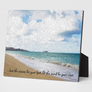 Oahu Hawaii Oil Paint Print & Quote Plaque