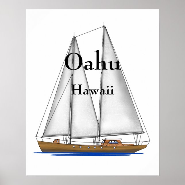 Oahu Hawaii Poster (Front)