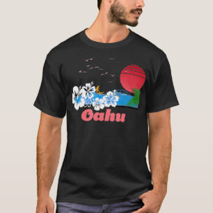 Oahu Hawaii Retro 80s Surf T-Shirt