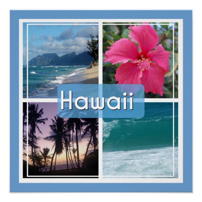 Oahu, Hawaii Seascape Poster (Front)