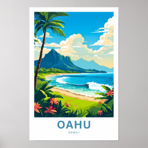 Oahu Hawaii Travel Print