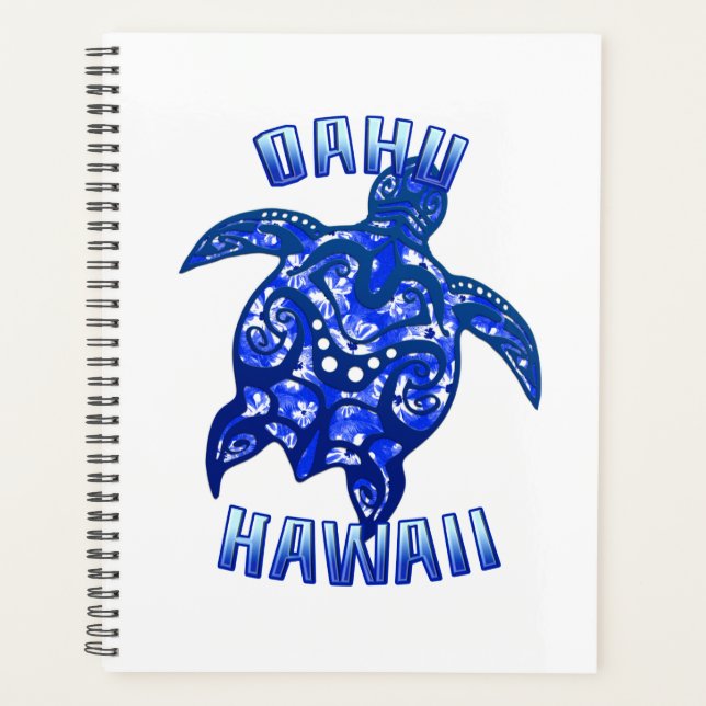 Oahu Hawaii Vacation Tribal Turtle Planner (Front)