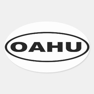 OAHU OVAL STICKER