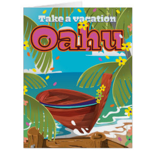 Oahu poster de voyage de vacances