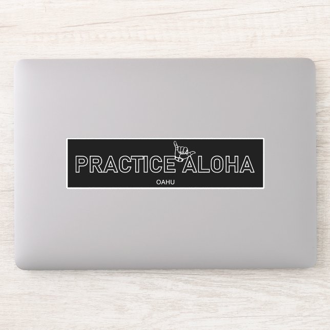 Oahu - Pratiquez Aloha Shaka (Hang Loin) Sticker (Ordinateur)