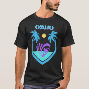 Oahu Surfing Palms Vacation Island Beach Hawaii Su T-Shirt