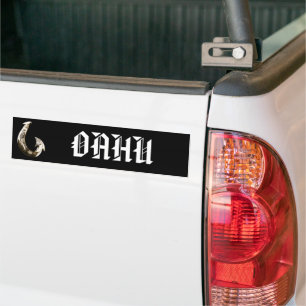 OAHU - Tribal Hook Bumper Sticker