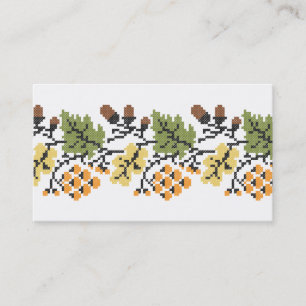 Oak autumnal background business card