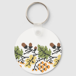 Oak autumnal background keychain