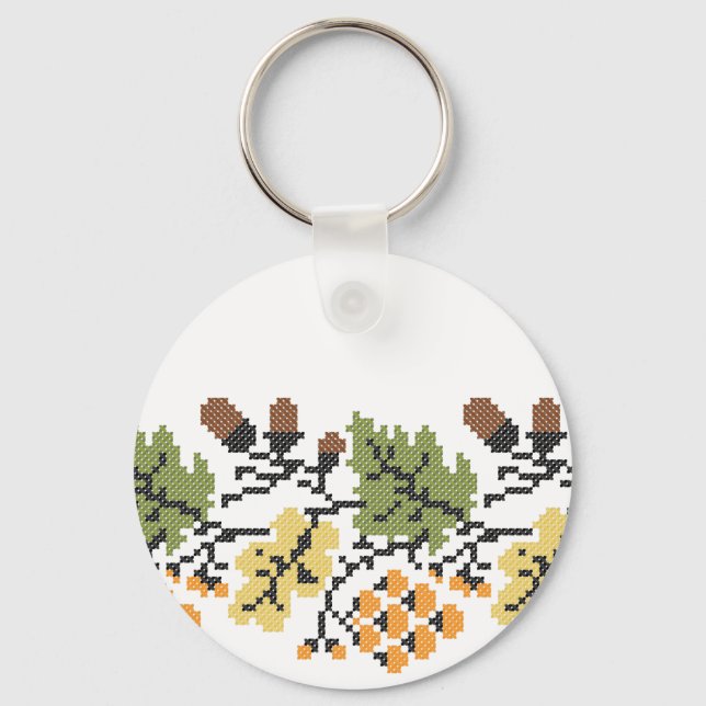 Oak autumnal background keychain (Front)
