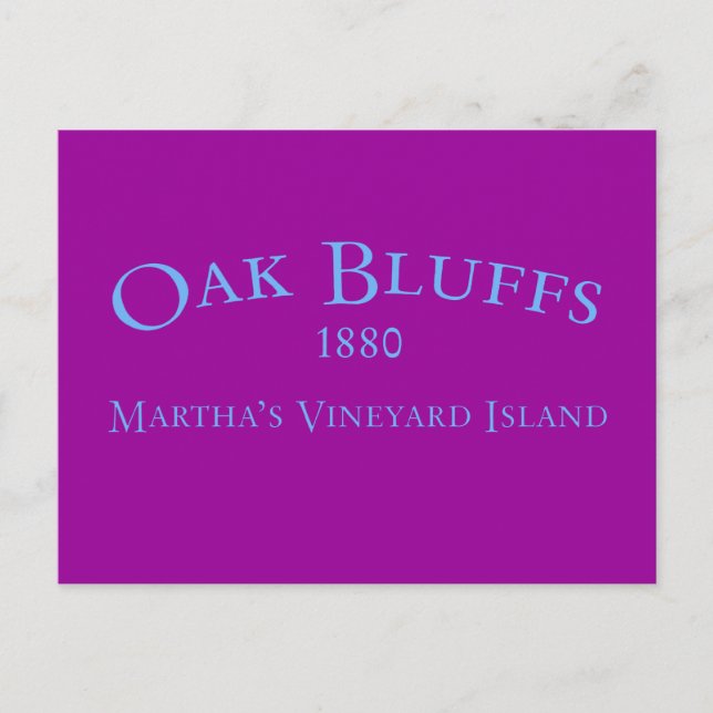 Oak Bluffs Incorporated 1880 Postcard (Front)