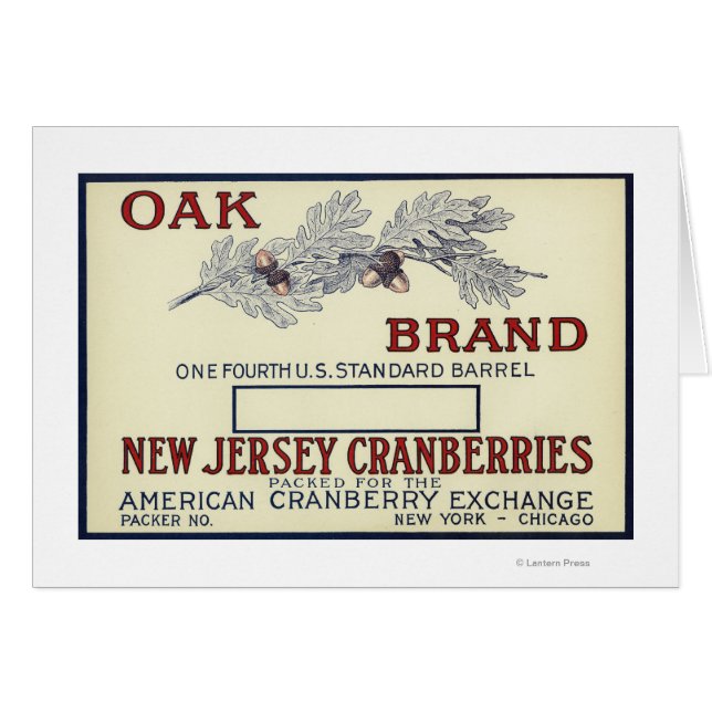 Oak Brand Cranberry Label (Front Horizontal)