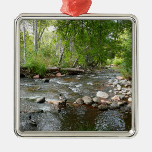 Oak Creek and Mallard Ducks Nature Photography Metal Ornament