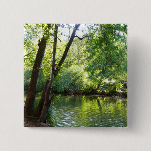 Oak Creek I in Sedona Arizona Nature Photography 2 Inch Square Button