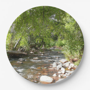 Oak Creek II in Sedona Arizona Nature Photography Paper Plate