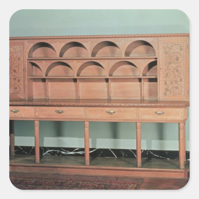 Oak Dresser Square Sticker (Front)