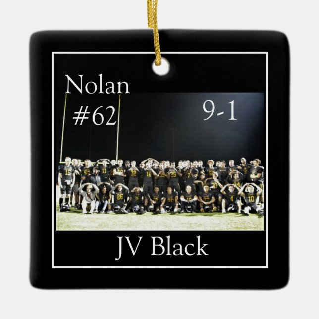 Oak Football Personalized Ornament (Front)
