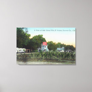 Oak Grove Villa SceneEl Verano, CA Canvas Print