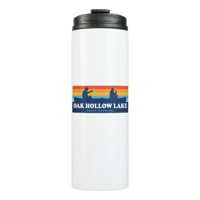 Oak Hollow Lake North Carolina Canoe Thermal Tumbler (Front)