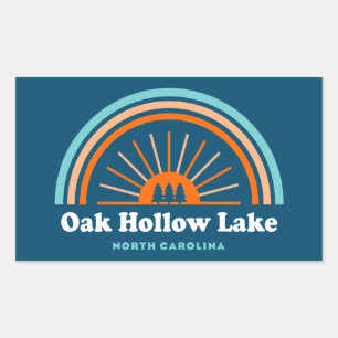 Oak Hollow Lake North Carolina Rainbow Sticker