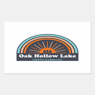 Oak Hollow Lake North Carolina Rainbow Sticker