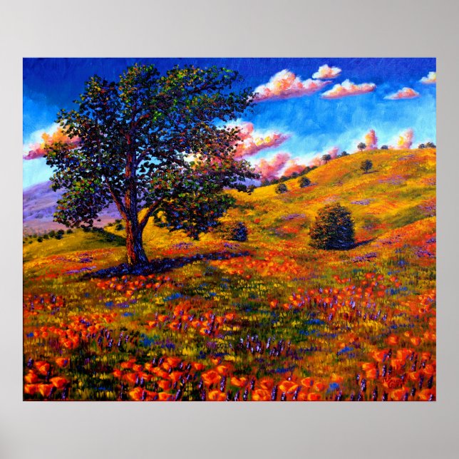 Oak in the Poppy Fields Poster (Front)